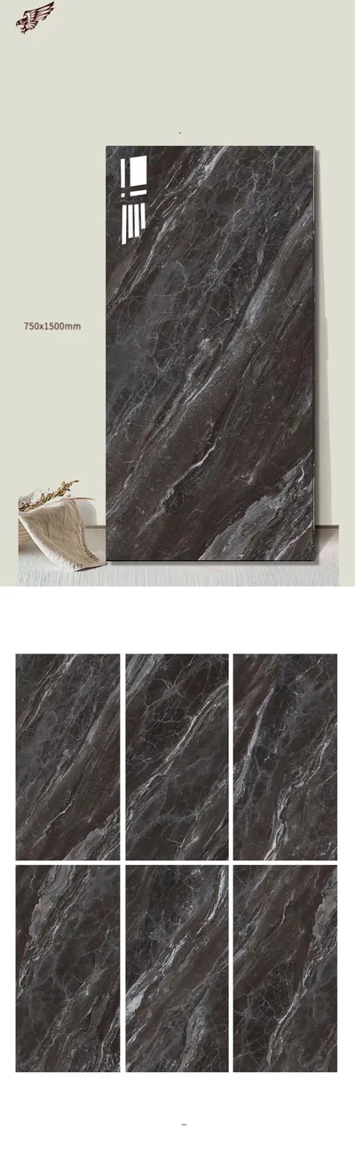 Carrelage 600×1200 mm brillant marbre