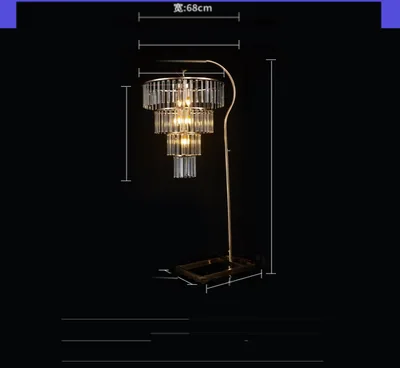 Colonne d'allée 8 m réglable en hauteur simple têtes cristal éclat