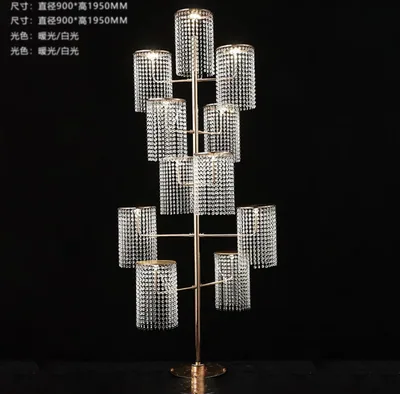 Colonne d'allée arbre de cristal, 11 têtes