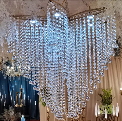 Lustre cristal, 6 feux