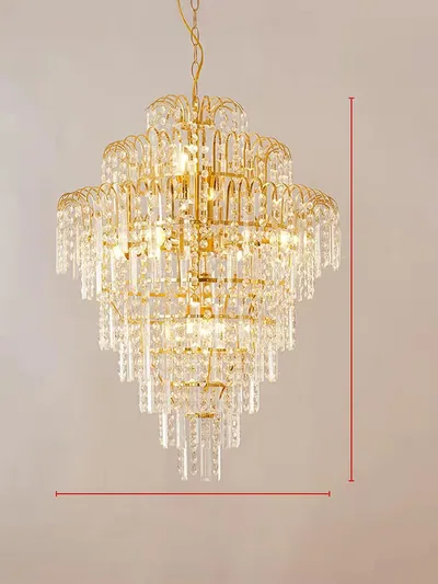 Lustre cristal, 8 feux