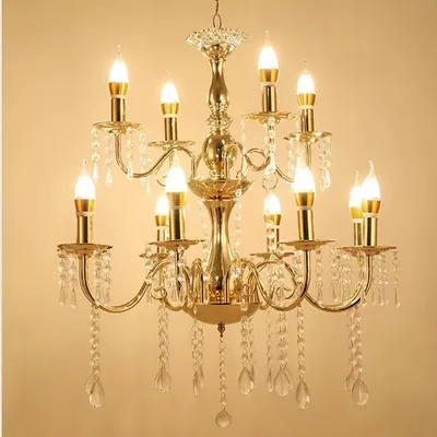 Lustre cristal, 8+4 feux