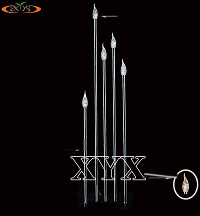 Colonne d'allée traîne transparente (nouvelle version, 5 têtes)
