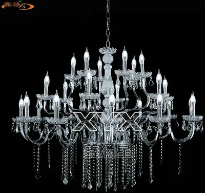 Lustre (fer forgé tube cintré), 12+6+6 feux