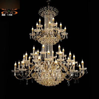 Lustre fer tube cintré, 12+12+6+8+4+3 feux