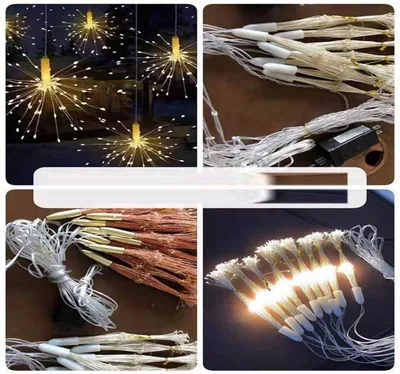 Guirlande lumineuse feu d'artifice 10 têtes, 5 m