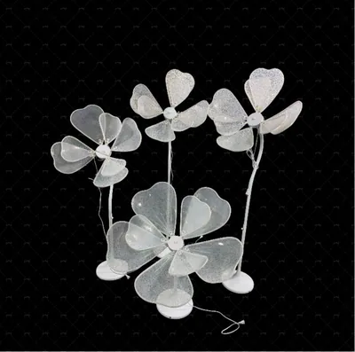 Fleurs lumineuses organza, décor