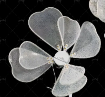 Fleur lumineuse pétales pailletés