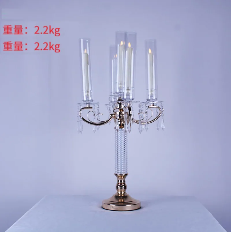 Candélabre cristal multi-niveaux