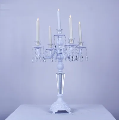 Candélabre cristal 7 branches socle rond