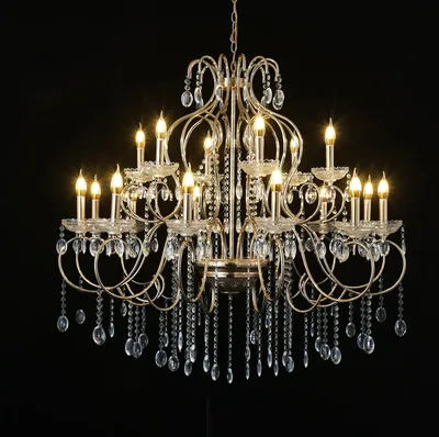 Lustre (coupelles de verre, 12+6 feux)