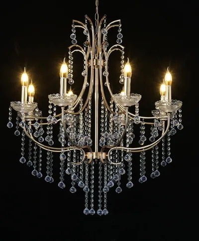 Lustre (coupelles de verre, 8 feux)