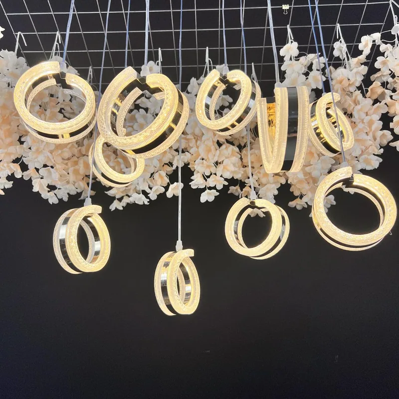 Chandelier with ring, 10 lights