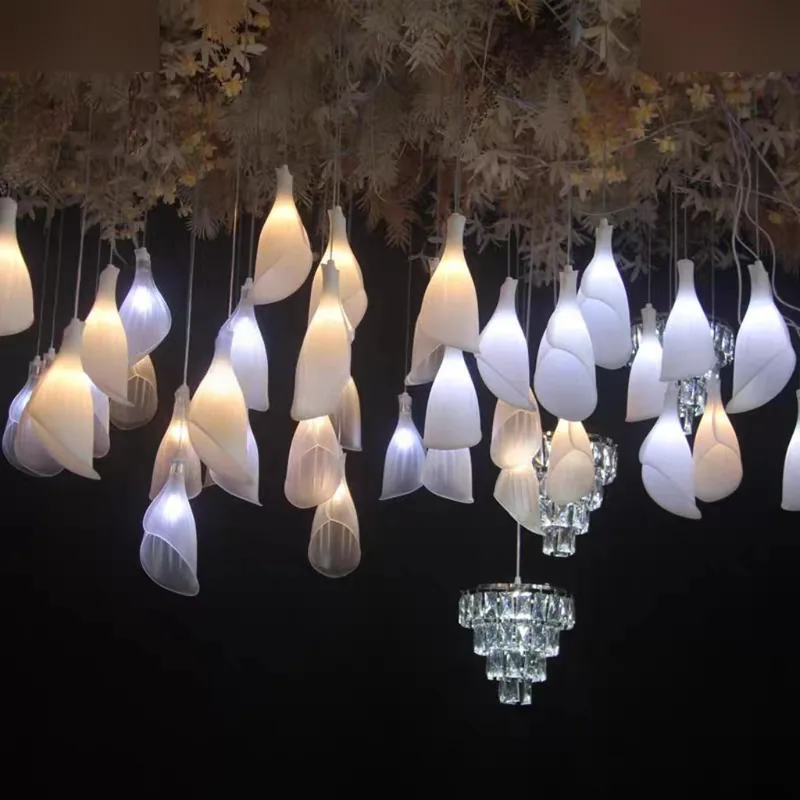 Chandelier with calla, 10 lights