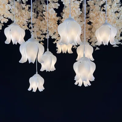 Lustre blanc laiteux muguet, 10 têtes