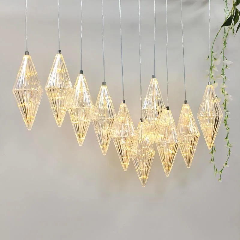 Chandelier with diamond diamond, 10 lights