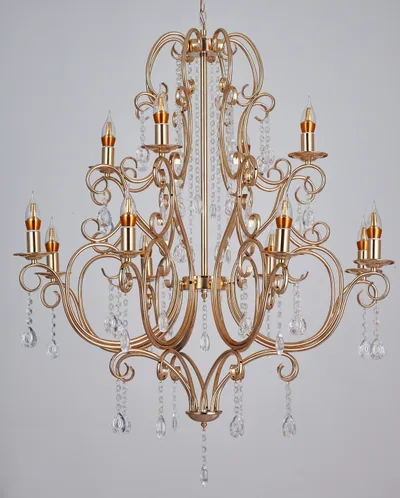 Lustre existe en argenté, 8+4 feux