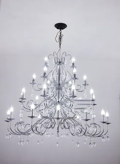 Lustre existe en doré, 12+9+6+3 feux