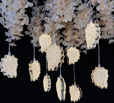 Lustre galvanisé conque, 10 têtes