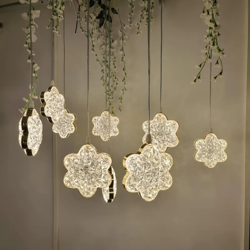 Electroplated chandelier with plum blossom, 10 lights