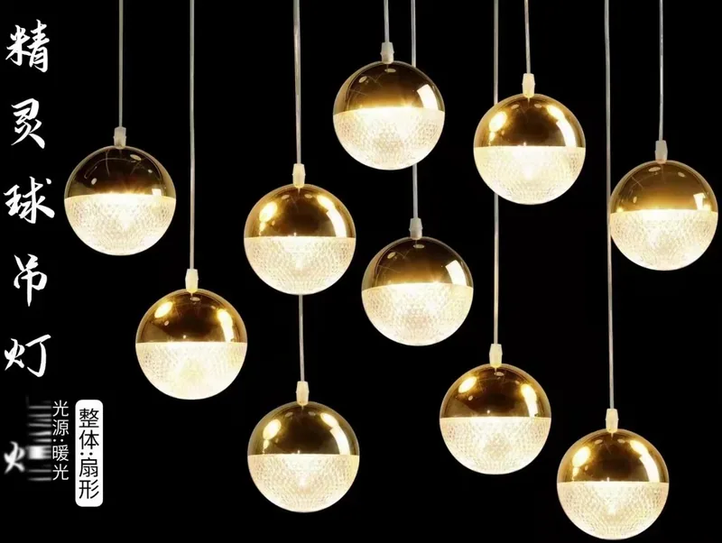 Electroplated large chandelier with model sprite ball, 10 lights