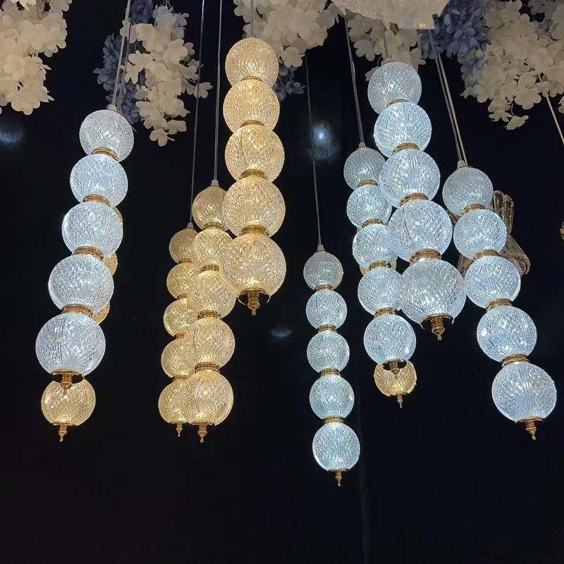 Chandelier with gourd garland, 5 lights