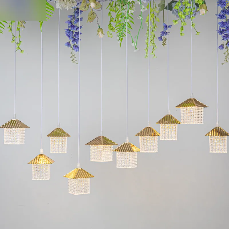 Chandelier with bird nest, 10 lights