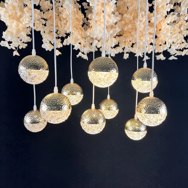 New chandelier with model sprite ball 12 cm, 10 lights