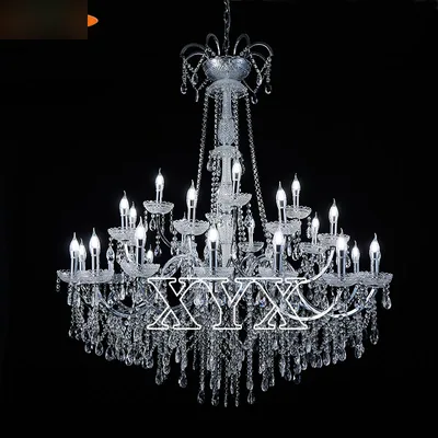Lustre pampilles acryliques, 16+8+4 feux