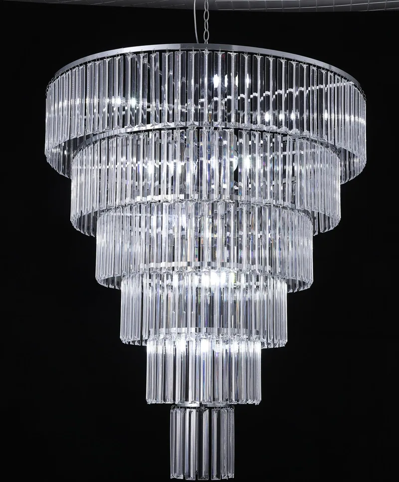 Small chandelier with model 0.8 m -6 tiers crystal bar