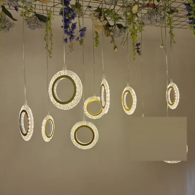Faceted round chandelier, 10 lights