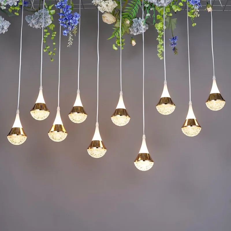 Chandelier with version a drop ball, 10 lights