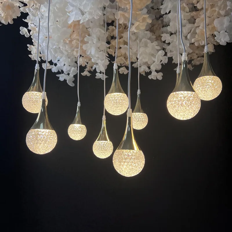 Chandelier with version b drop ball, 10 lights