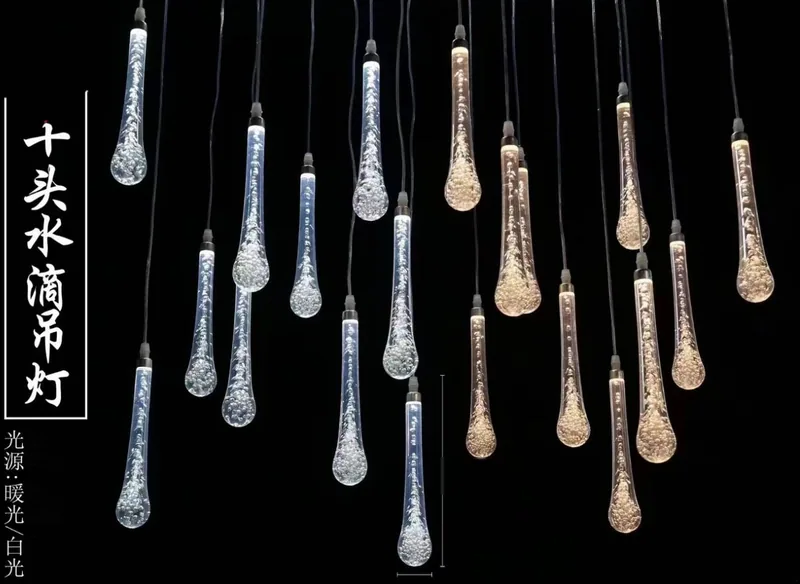 Chandelier with version b drop, 10 lights