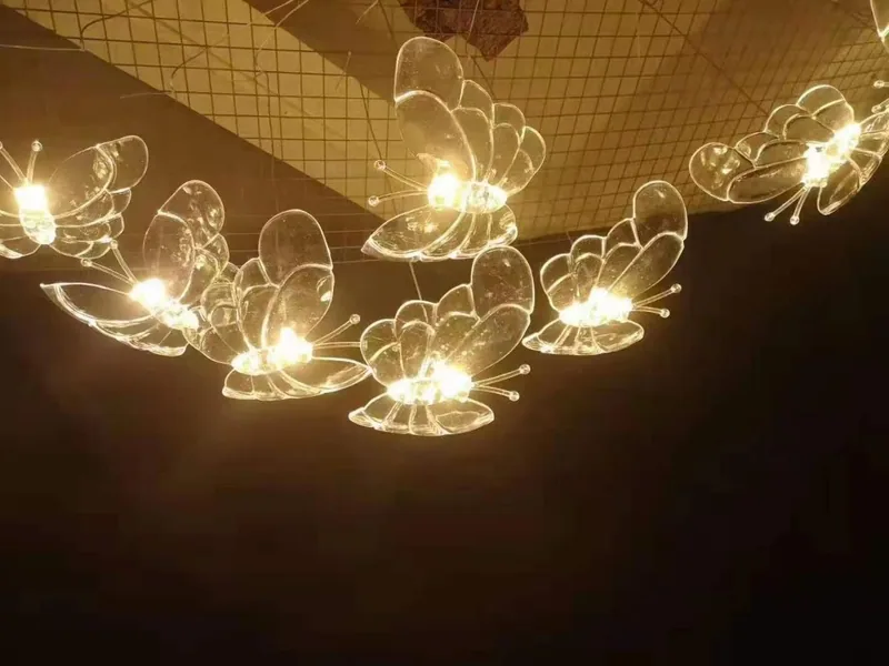 Chandelier with version b butterfly, 10 lights