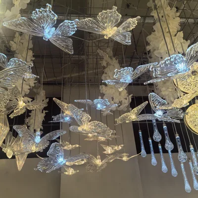 Lustre version D papillon, 10 têtes