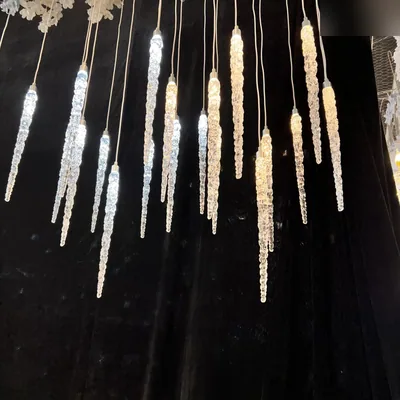 Lustre acrylique barres de glace, 10 têtes