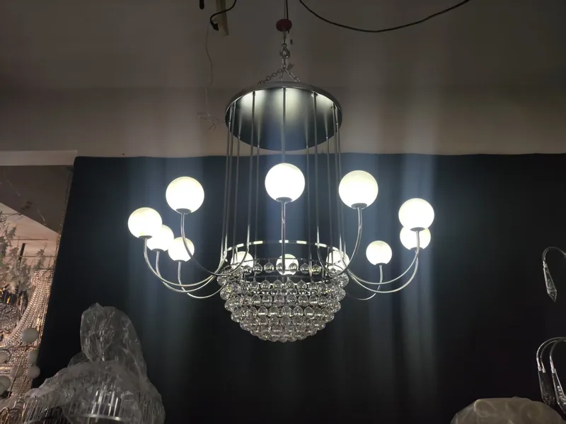 Lustre acrylique, 10 feux