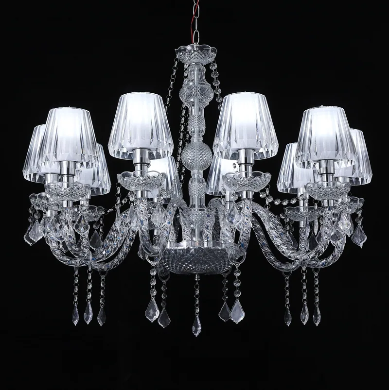 Lustre acrylique, 10 feux
