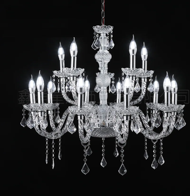 Lustre acrylique, 10+5 feux