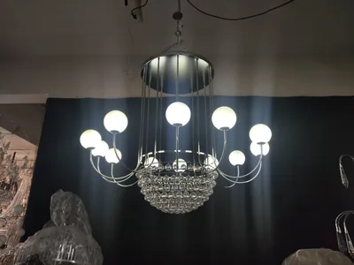 Lustre acrylique, 15 feux