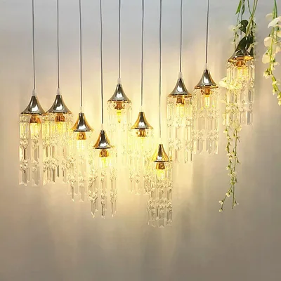 Lustre cristal barres de glace ampoule version, 10 têtes