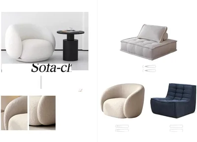 Fauteuils bouclette blancs