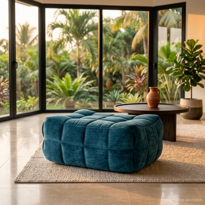 Compressible ottoman CV-MOB-132, 78 × 58 × 39 cm