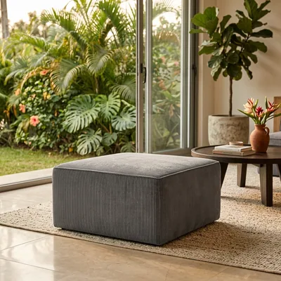 Pouf compressé 80 × 80 × 40 cm