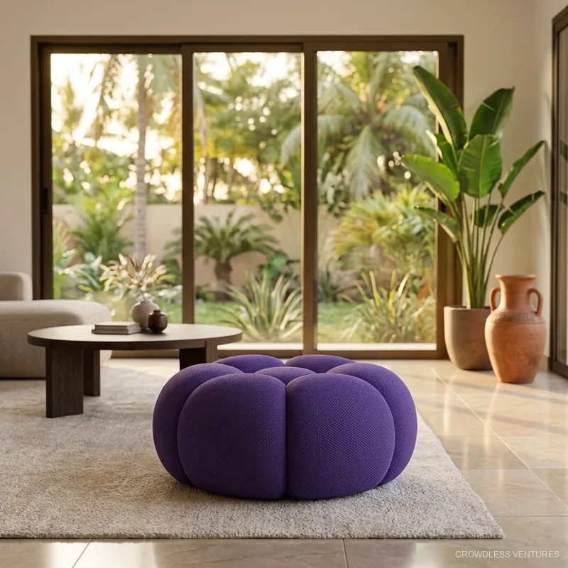 Pouf compressé bulle CV-MOB-154, 80 × 80 × 36 cm