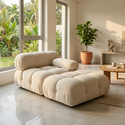 Pouf compressé 90 × 90 × 40 cm