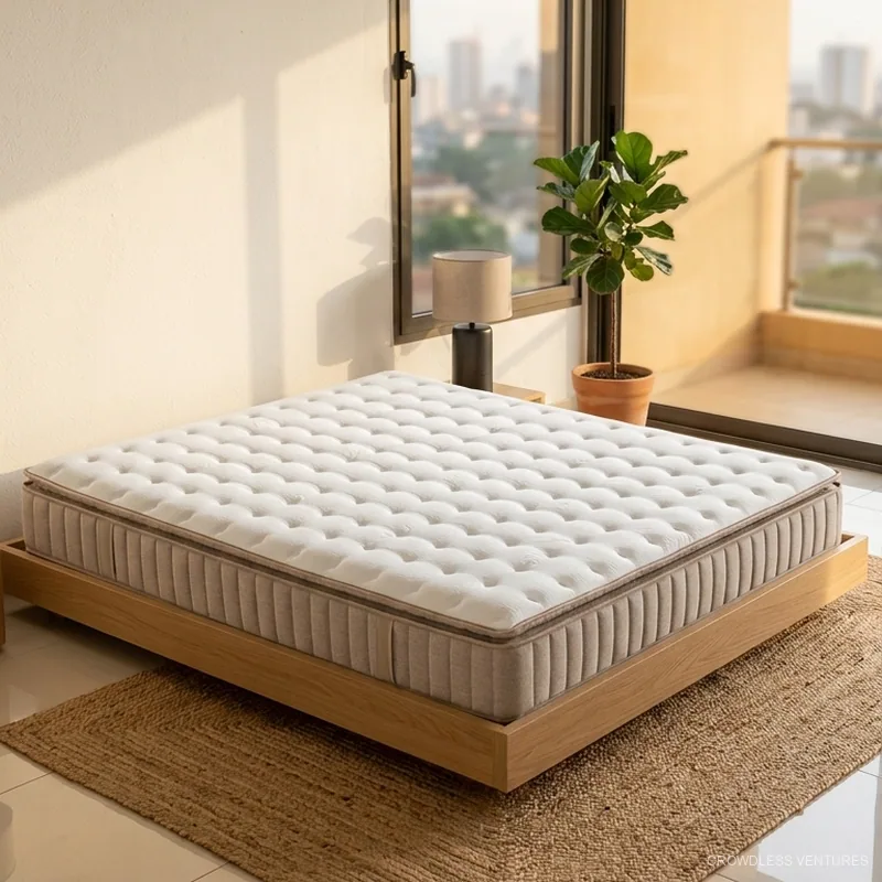 Matelas compressé à ressorts ensachés CV-MOB-229, 150 × 200 × 29 cm