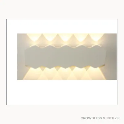 Applique murale ondulée, 10 faisceaux, 10 W