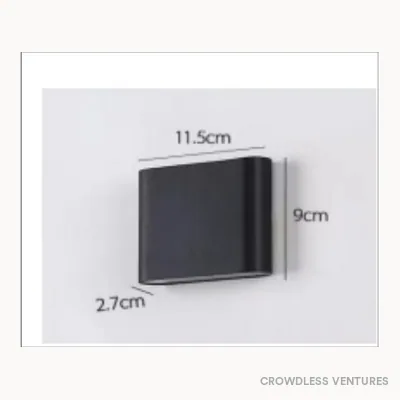 Applique murale rectangulaire, petit modèle, 6 W